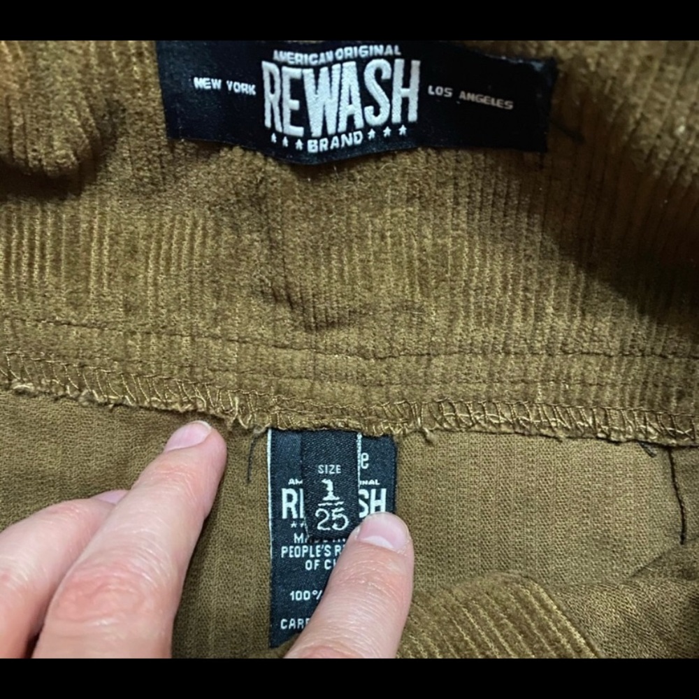 FREE W/PURCHASE! Rewash Brown Corduroy Front Tie Skirt - Sz 1 ✨ - Picture 2 of 5